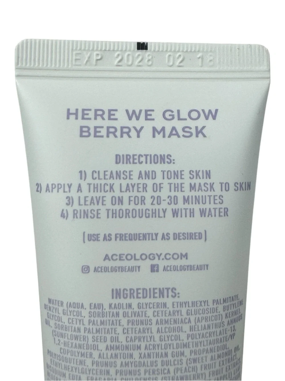 Aceology Here We Glow Berry Mask